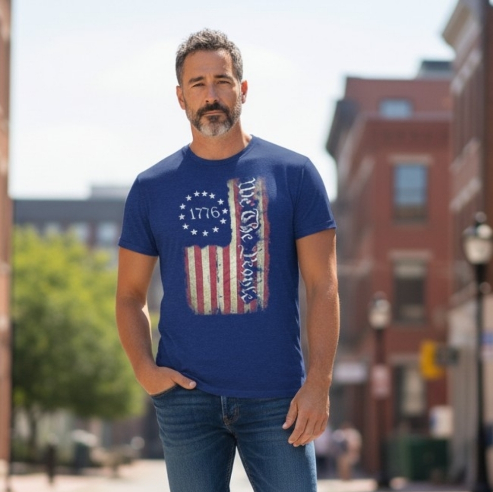 Blue Graphic Men's T-Shirt